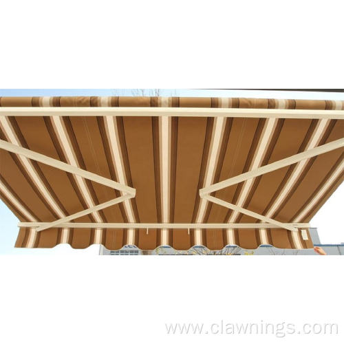 Retractable awning foldable arms retractable awning